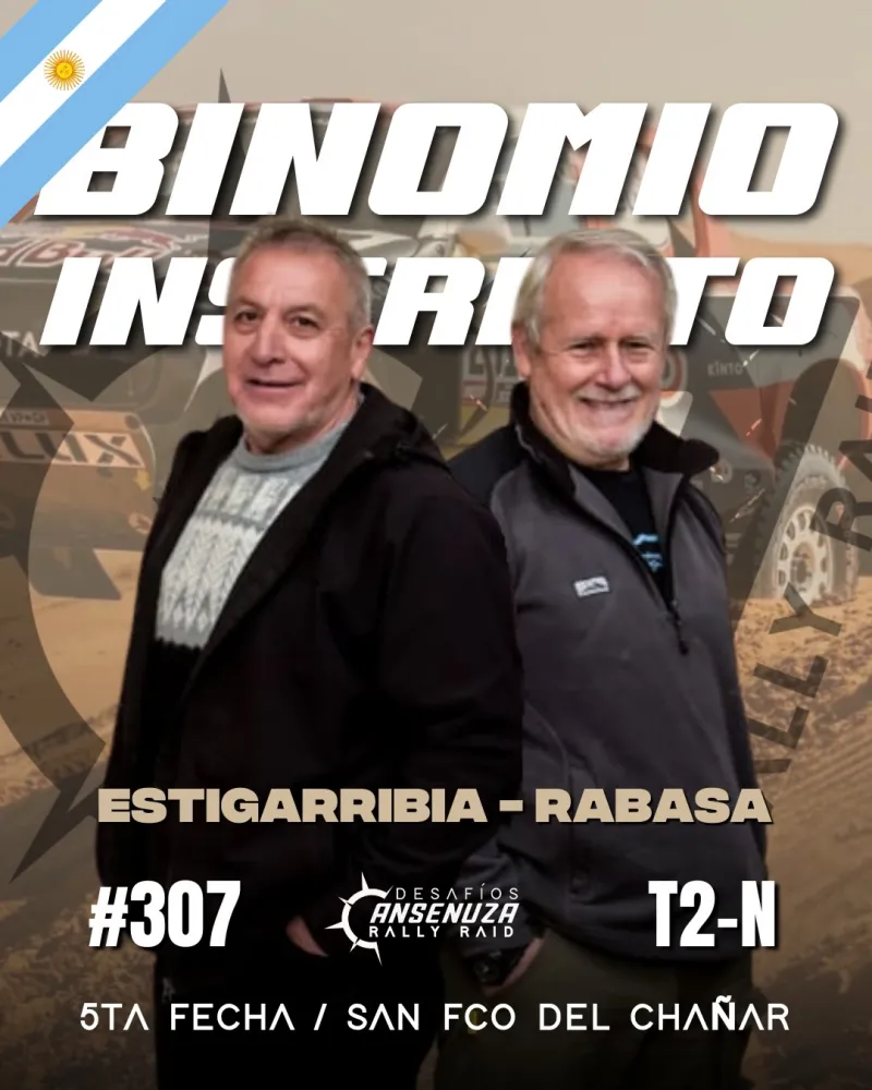 Pilo y Pablo Rabasa rally en cordoba 2025 Ansenuza
